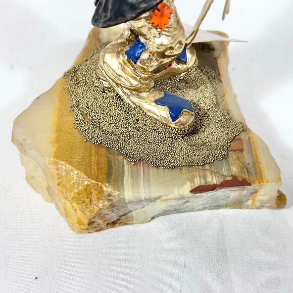 Ron Lee Clown with Balloons Figurine Gold Onyx Hand Painted Signed 1979 Early - Picture 15 of 16